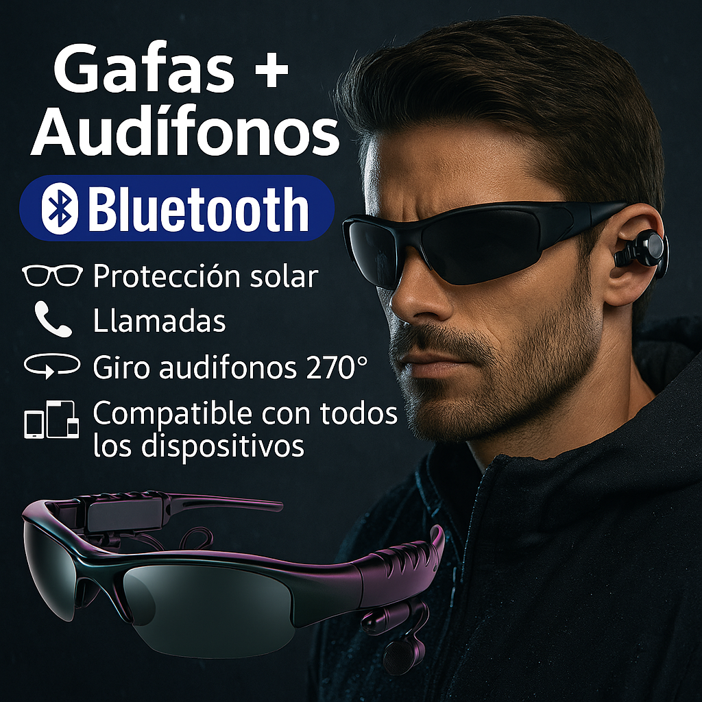 Lentes de Sol TR90 UNISEX con Bluetooth: Música, Estilo y llamadas en Un Solo Accesorio