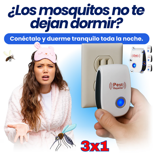 REPELENTE ULTRASONICO PARA INSECTOS -  PEST REPELLER™ COMPRA 1 Y LLEVA 3