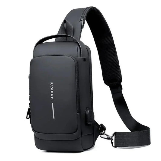 MOCHILA IMPERMEABLE ANTIROBO PRO MAX CON PUERTO PARA CARGA